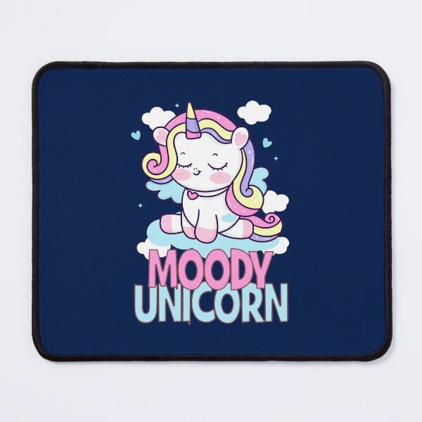 Item preview, Moody unicorn - Cute little unicorn resting that you and your kids would love! - Available in stickers, clothing, etc designed and sold by crazycollective.