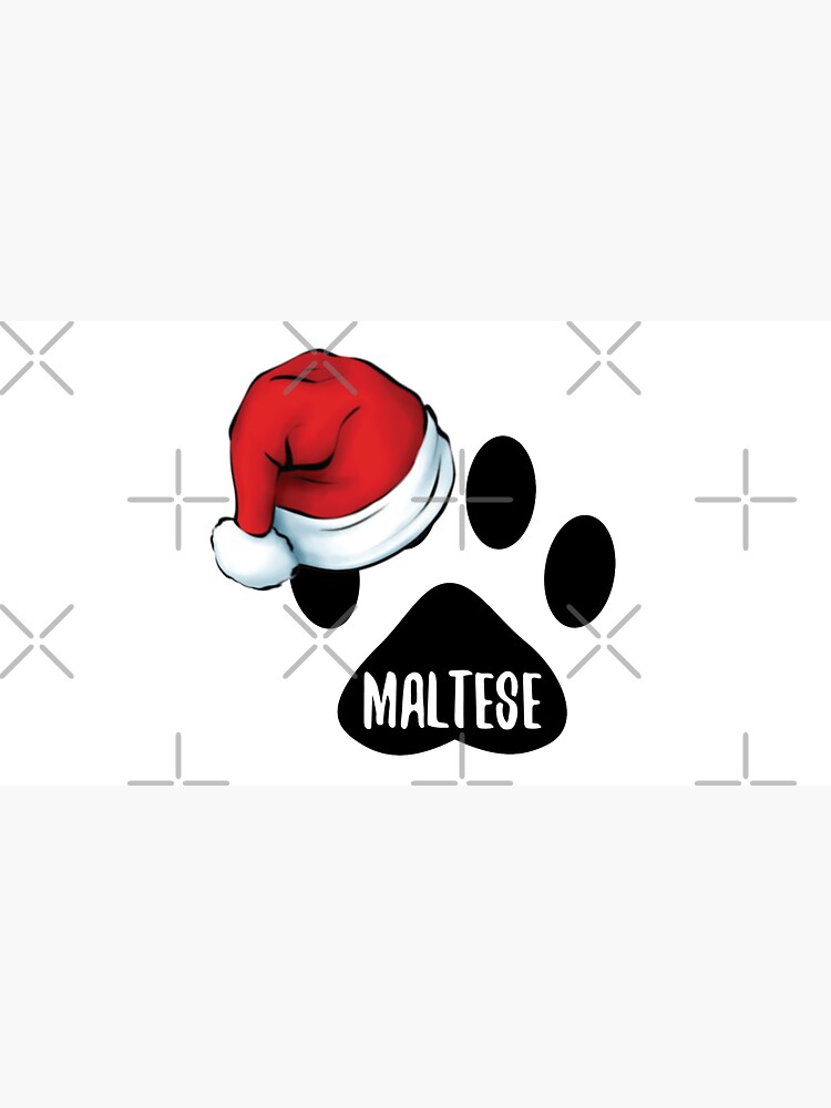 Christmas Maltese Paw Print Seal by chanzds
