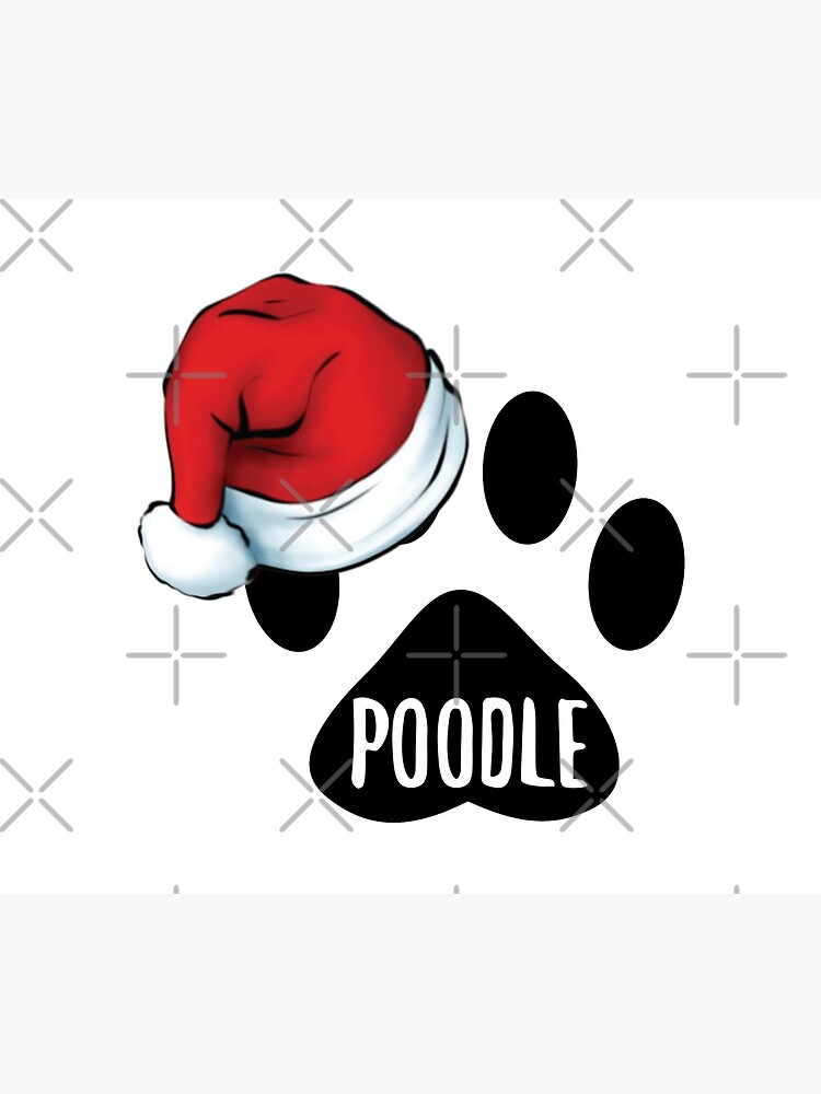 Christmas Poodle Paw Print Seal by chanzds