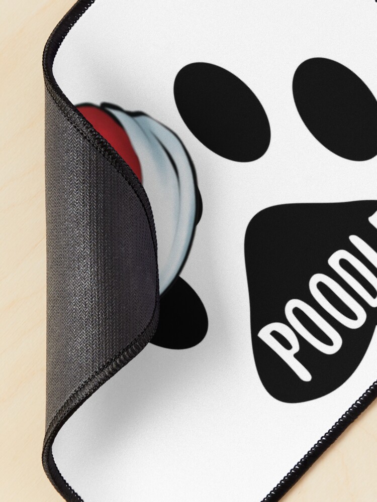 Alternate view of Christmas Poodle Paw Print Seal Mouse Pad