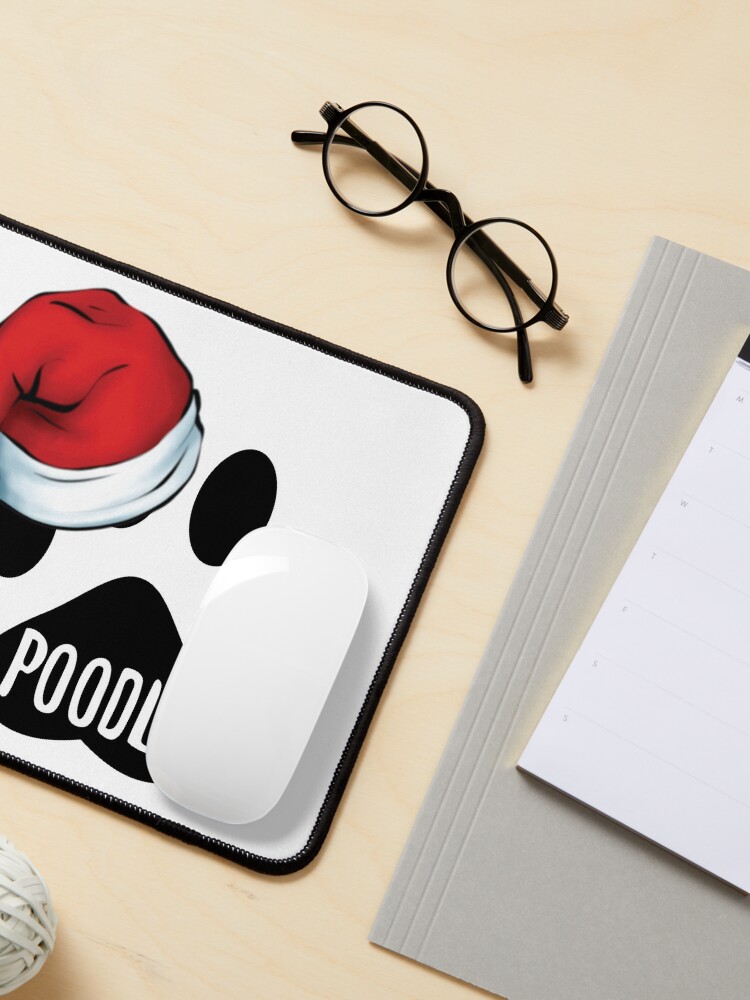 Alternate view of Christmas Poodle Paw Print Seal Mouse Pad