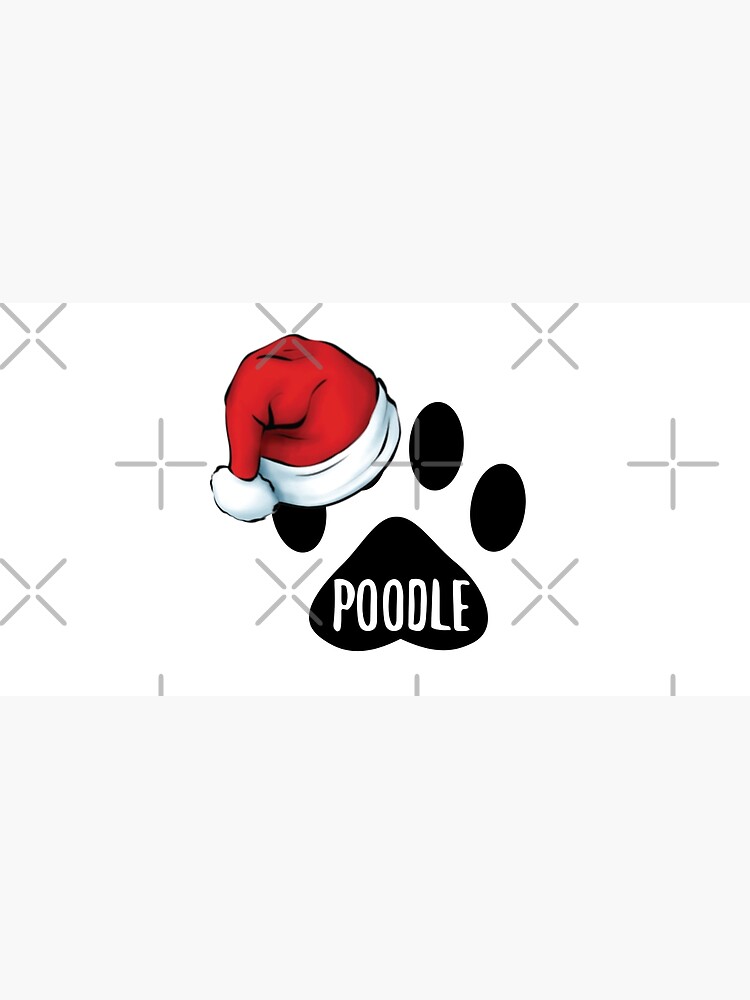 Christmas Poodle Paw Print Seal by chanzds