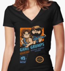 Game Grumps NES Cover Women's Fitted V-Neck T-Shirt