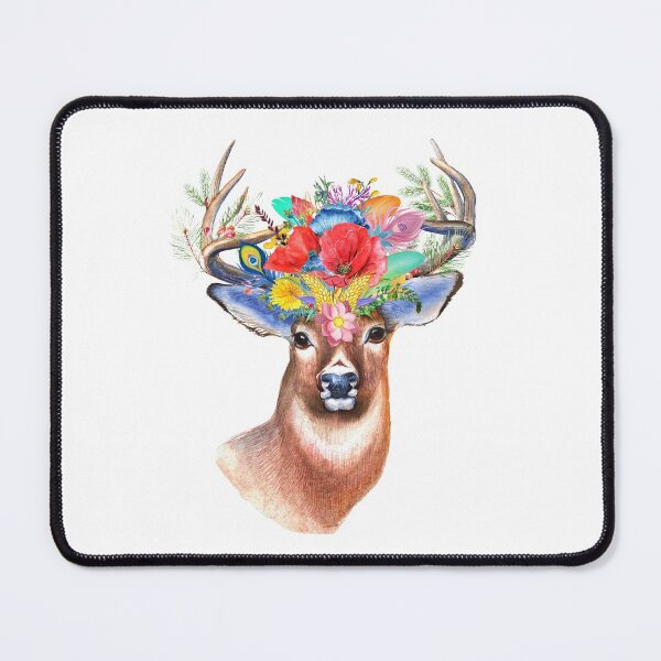 Item preview, Deer flower crown t-shirt designed and sold by marmothel.