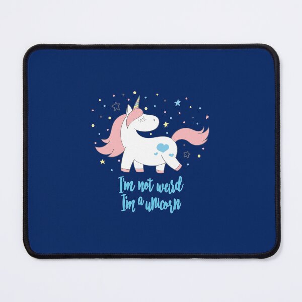 Item preview, Moody unicorn - Cute little unicorn prancing around saying "I'm not weird, I'm a unicorn" that you and your kids would love! - Available in stickers, clothing, etc designed and sold by crazycollective.