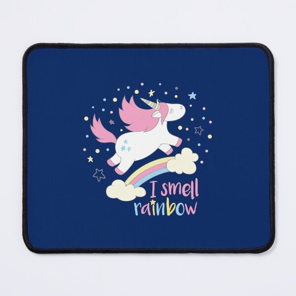 Item preview, Moody unicorn - Cute little unicorn prancing around on a rainbow saying "I smell rainbow" that you and your kids would love! - Available in stickers, clothing, etc designed and sold by crazycollective.