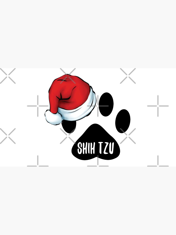 Christmas Shih Tzu Paw Print Seal by chanzds