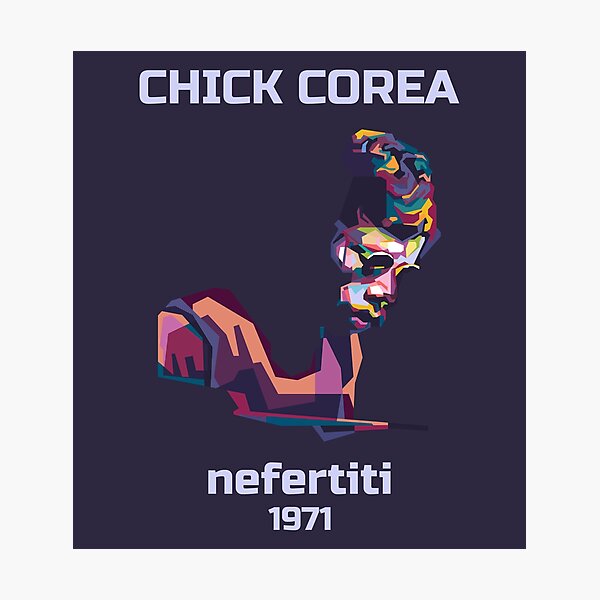Popart Chick Corea in WPAP Photographic Print