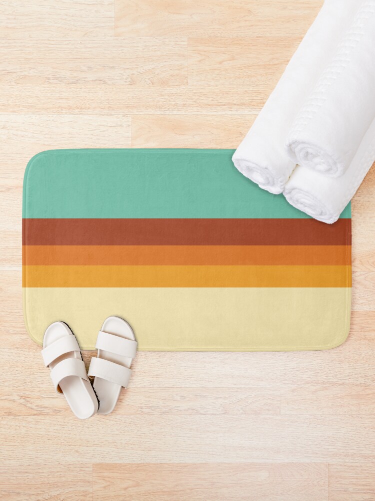 Thumbnail 2 of 6, Bath Mat, Retro Land designed and sold by MonstersMashU.