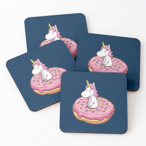 Item preview, Moody unicorn - Cute little unicorn on a donut you and your kids would love! - Available in stickers, clothing, etc designed and sold by crazycollective.