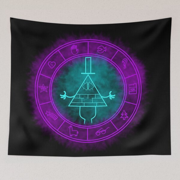 Item preview, Bill Cipher symbol Blue/green/purple designed and sold by wyrneck.