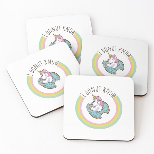 Item preview, Copy of Moody unicorn - Cute little unicorn on a donut saying "I donut know" you and your kids would love! - Available in stickers, clothing, etc designed and sold by crazycollective.