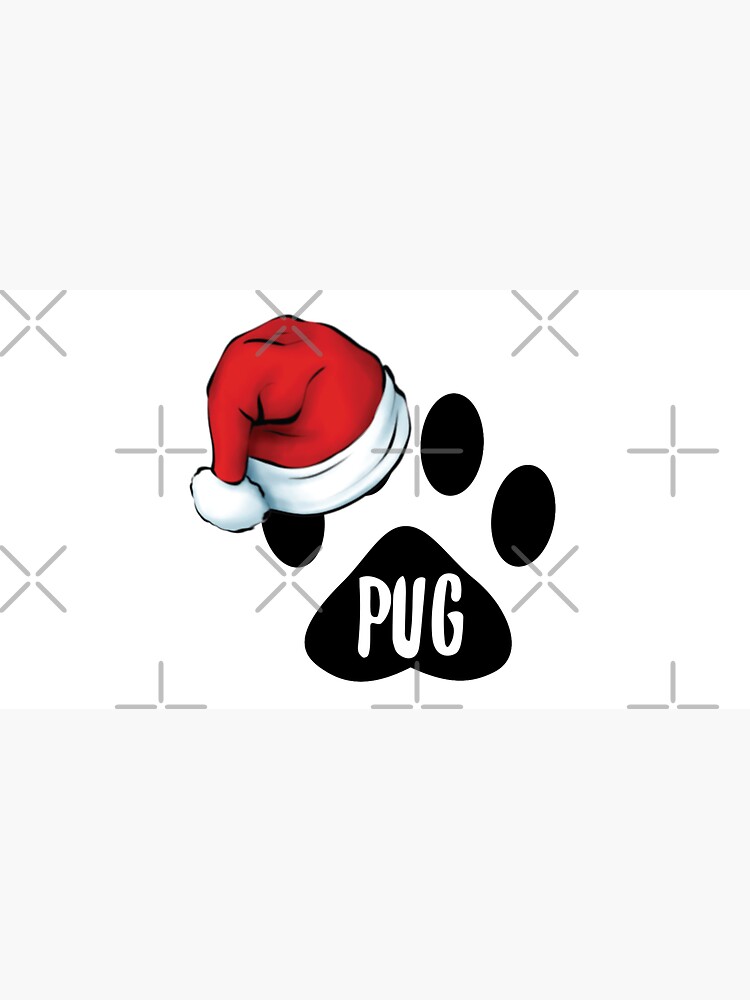 Christmas Pug Paw Print Seal by chanzds
