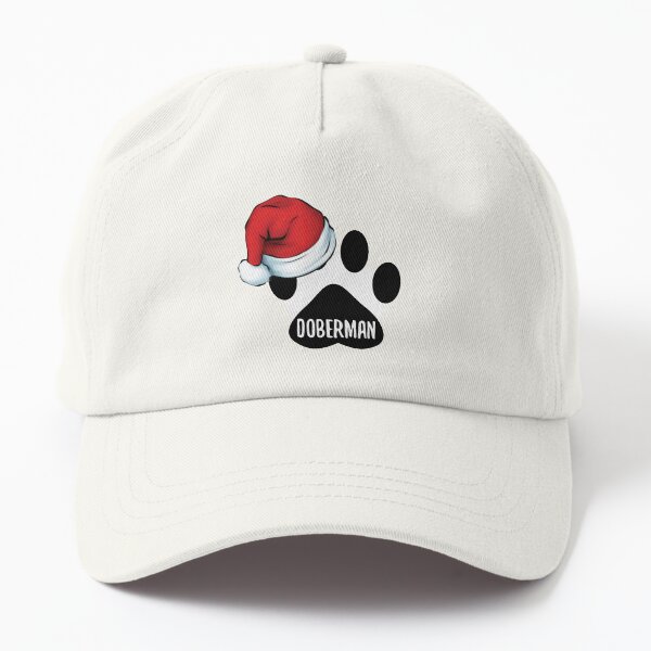 Christmas Doberman Paw Print Seal Dad Hat