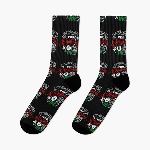 Item preview, All She Wants For Christmas Is Me Funny Christmas Holiday designed and sold by CharJens.
