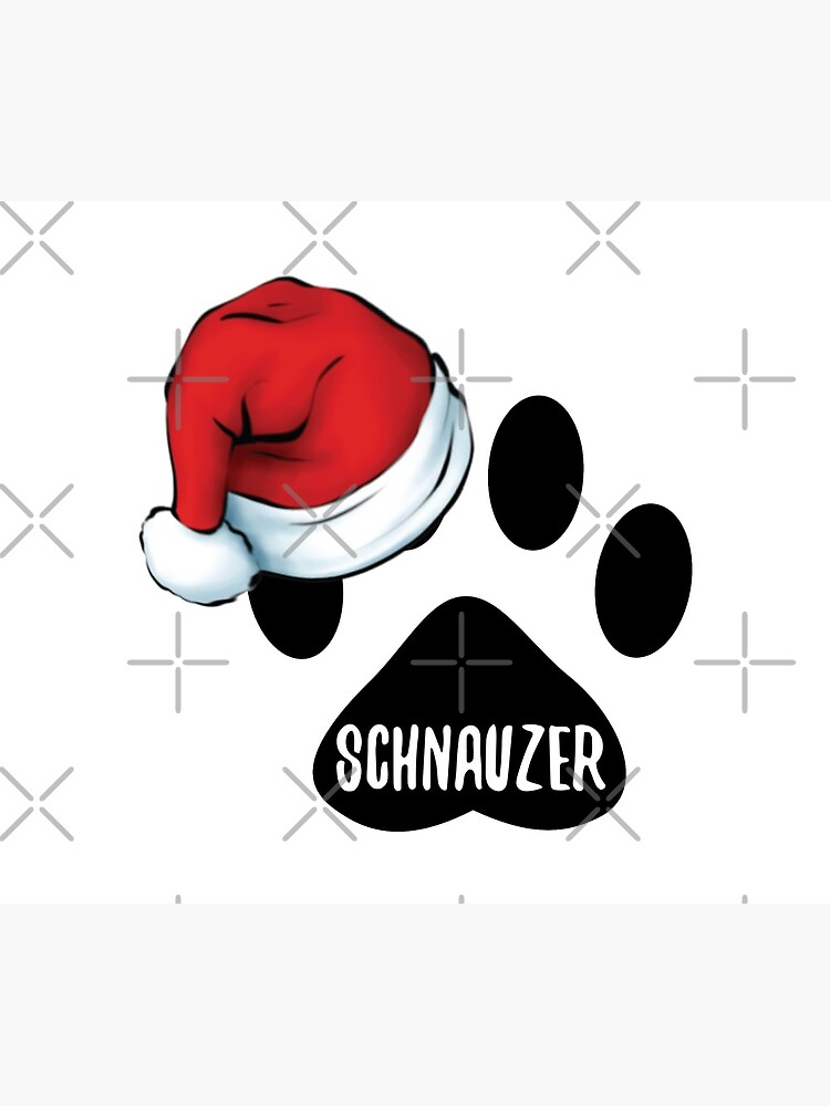 Christmas Schnauzer Paw Print Seal by chanzds