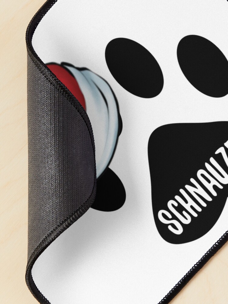 Alternate view of Christmas Schnauzer Paw Print Seal Mouse Pad