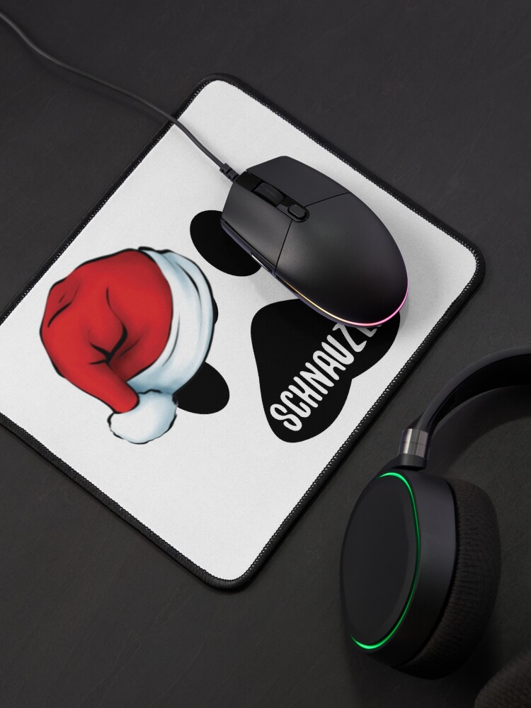 Alternate view of Christmas Schnauzer Paw Print Seal Mouse Pad