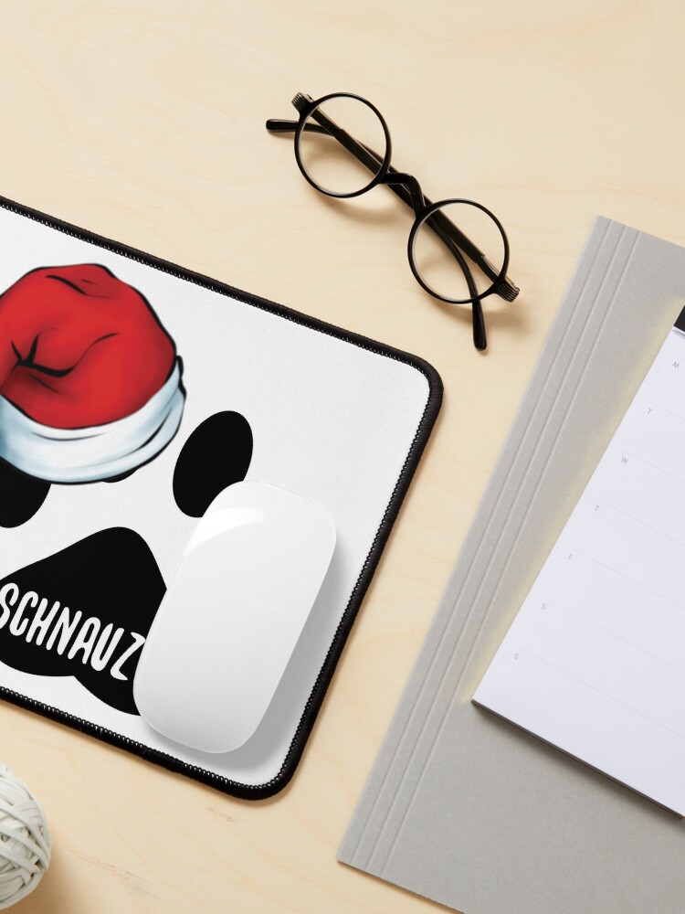 Alternate view of Christmas Schnauzer Paw Print Seal Mouse Pad