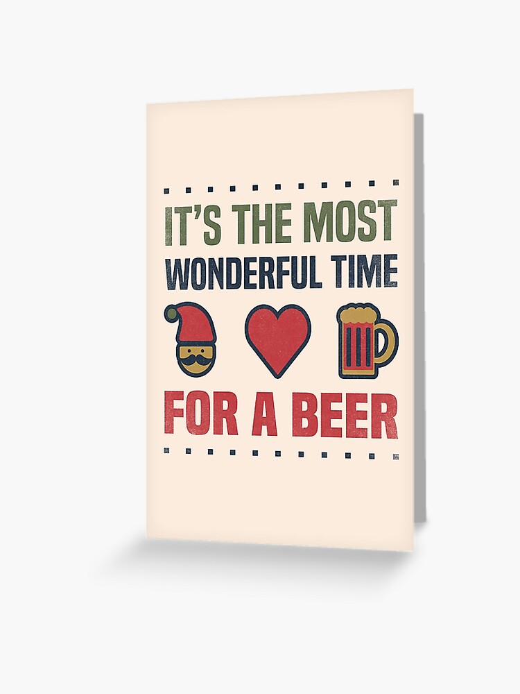 Beer Can Glass-It's The Most Wonderful Time For A Beer-Funny Christmas Gift  for Men and Women