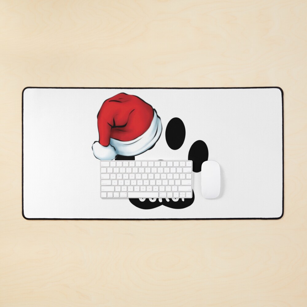 Christmas Corgi Paw Print Seal Mouse Pad