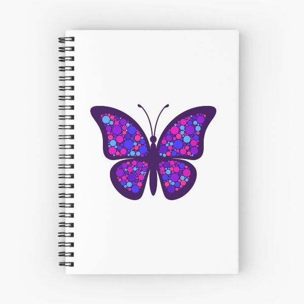 Item preview, Violet blue creative butterfly with colorful dotted wings designed and sold by Deviser.