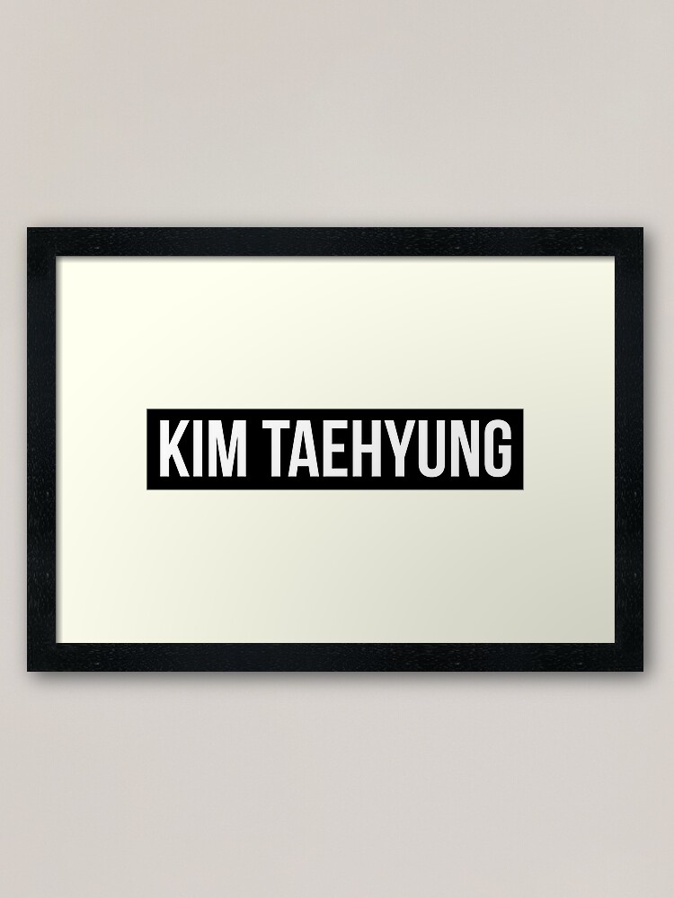 Bts V Kim Taehyung Box Logo Framed Art Print By Whatamistry Redbubble