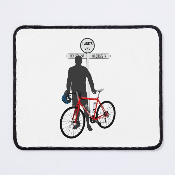 Item preview, Land's End Signpost Male cyclist red bike designed and sold by cycleexplorers.