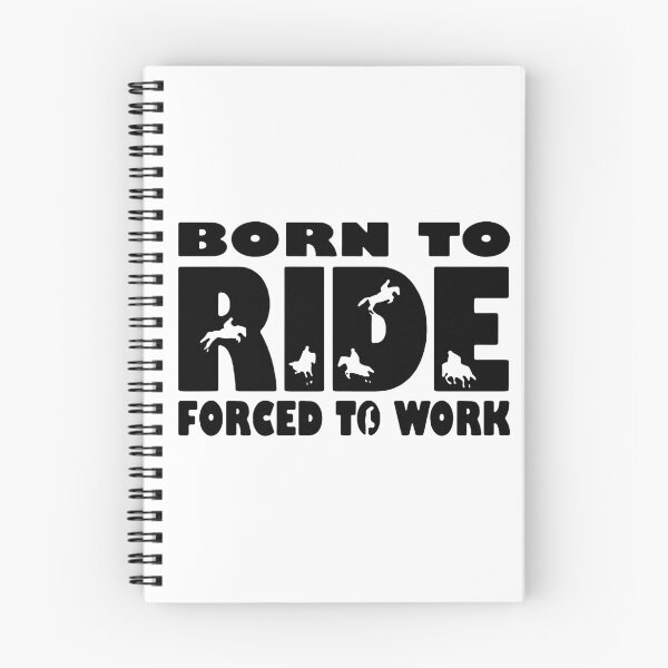 Item preview, Born to Ride Forced To Work Evolution of Horse Riding Vaulting Gift Premium Apparel Funny Holiday Xmas designed and sold by DesignByHeartUK.