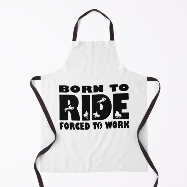 Item preview, Born to Ride Forced To Work Evolution of Horse Riding Vaulting Gift Premium Apparel Funny Holiday Xmas designed and sold by DesignByHeartUK.