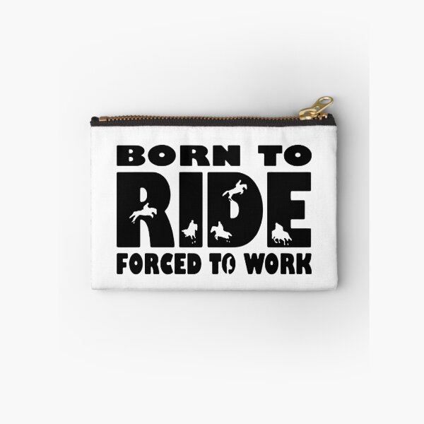 Item preview, Born to Ride Forced To Work Evolution of Horse Riding Vaulting Gift Premium Apparel Funny Holiday Xmas designed and sold by DesignByHeartUK.