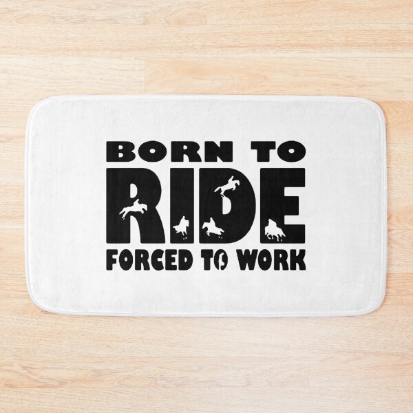 Item preview, Born to Ride Forced To Work Evolution of Horse Riding Vaulting Gift Premium Apparel Funny Holiday Xmas designed and sold by DesignByHeartUK.