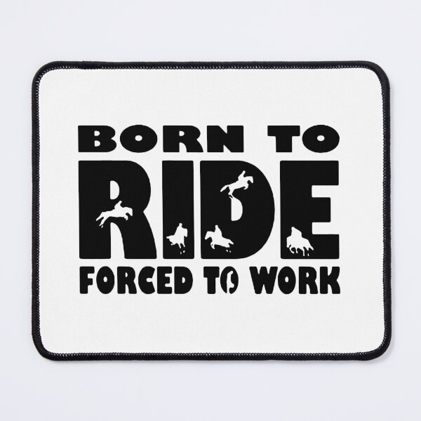 Item preview, Born to Ride Forced To Work Evolution of Horse Riding Vaulting Gift Premium Apparel Funny Holiday Xmas designed and sold by DesignByHeartUK.