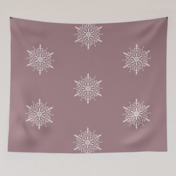 Item preview, Burgundy snowflakes designed and sold by Nataliia Kholodniak.