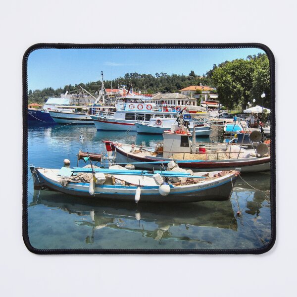 Item preview, BOATS IN THASSOS HARBOUR.1. designed and sold by ronsaunders47.