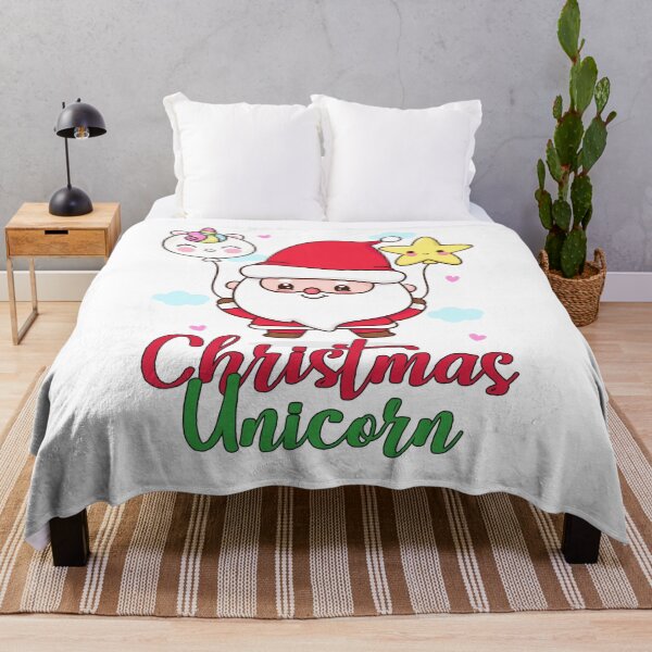 Item preview, Christmas unicorn - Happy Christmas and a happy new year! - Available in stickers, clothing, etc designed and sold by crazycollective.