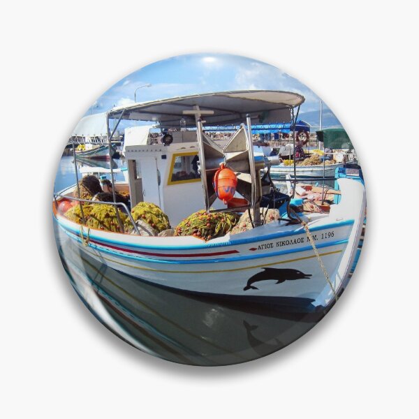 Item preview, FISHING BOAT IN LESBOS. GREECE. designed and sold by ronsaunders47.