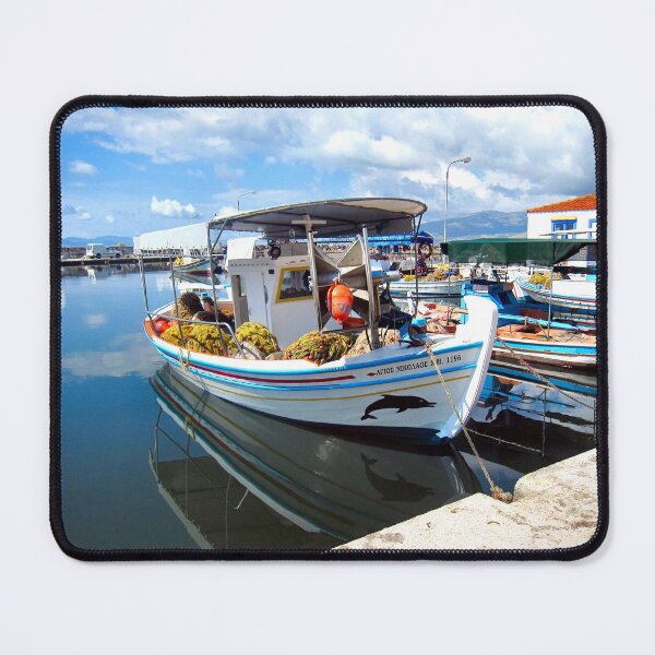 Item preview, FISHING BOAT IN LESBOS. GREECE. designed and sold by ronsaunders47.