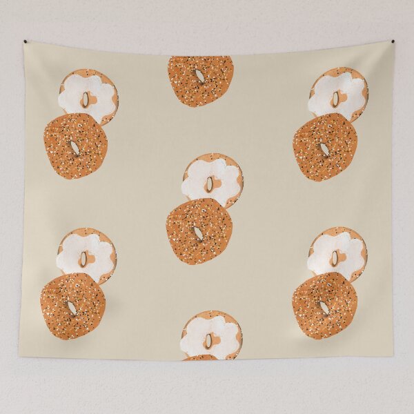 Item preview, Toasted everything bagel with schmear designed and sold by inkohitpsd.