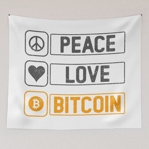 Item preview, Peace Love Bitcoin designed and sold by infleims.