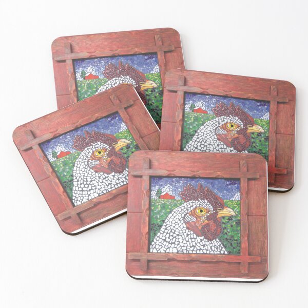 Item preview, A Mosaic French Hen designed and sold by TheArtBarCafe.