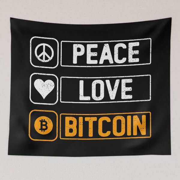 Item preview, Peace Love Bitcoin designed and sold by infleims.