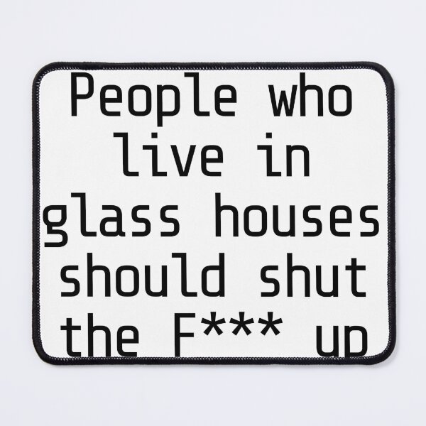 Item preview, People who live in glass houses Ready Player One w White Background designed and sold by money33fuller.