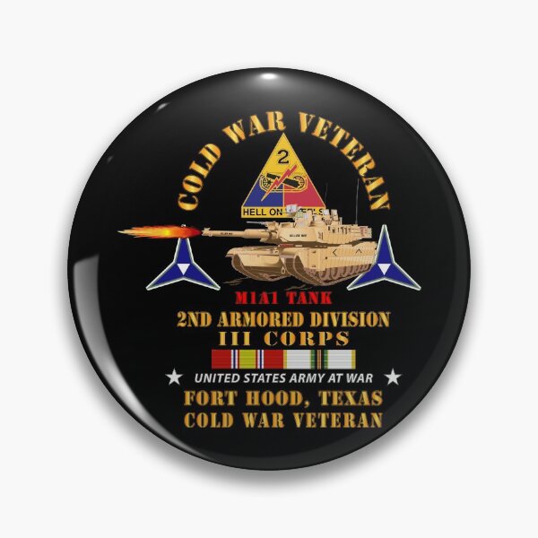 Item preview, Army - Cold War Vet - 2nd Armored Division - Ft Hood, TX  - M1A1 Firing  w COLD SVC designed and sold by Military Insignia Products.
