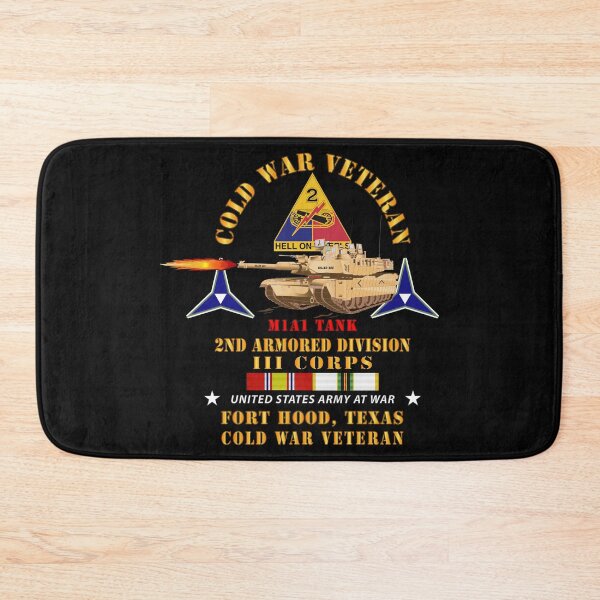 Item preview, Army - Cold War Vet - 2nd Armored Division - Ft Hood, TX  - M1A1 Firing  w COLD SVC designed and sold by Military Insignia Products.