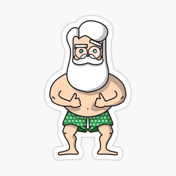 Naked Santa Sticker For Sale By Shekularaz Redbubble