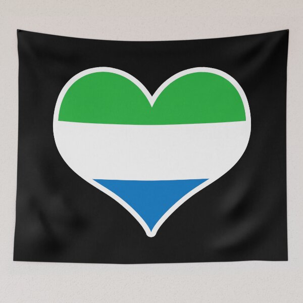 Item preview, Sierra Leone Flag Heart designed and sold by PKHalford.