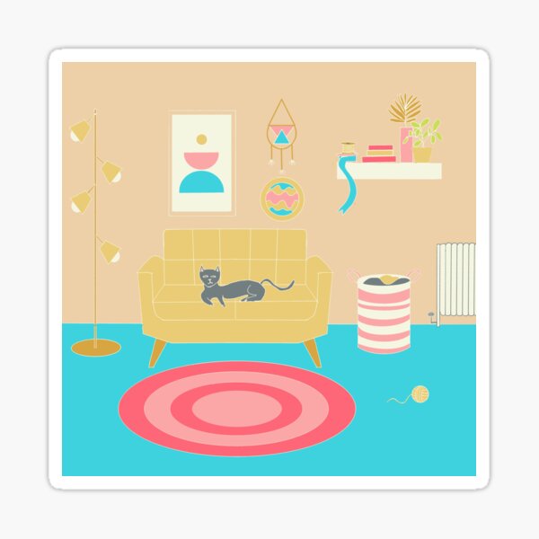 Item preview, Cat Chillin' on a Couch designed and sold by Beelinesdesign.