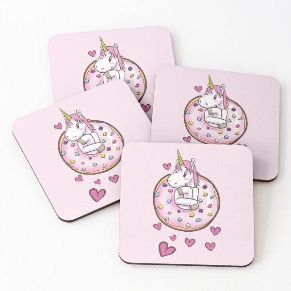Item preview, Moody unicorn - Cute little unicorn in a donut you and your kids would love! - Available in stickers, clothing, etc designed and sold by crazycollective.