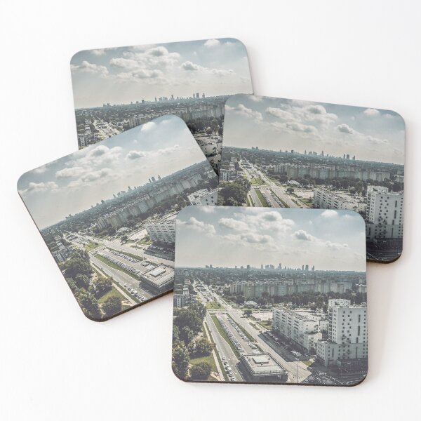 Item preview, Warsaw distant city center aerial panorama designed and sold by Lukasz Szczepanski.